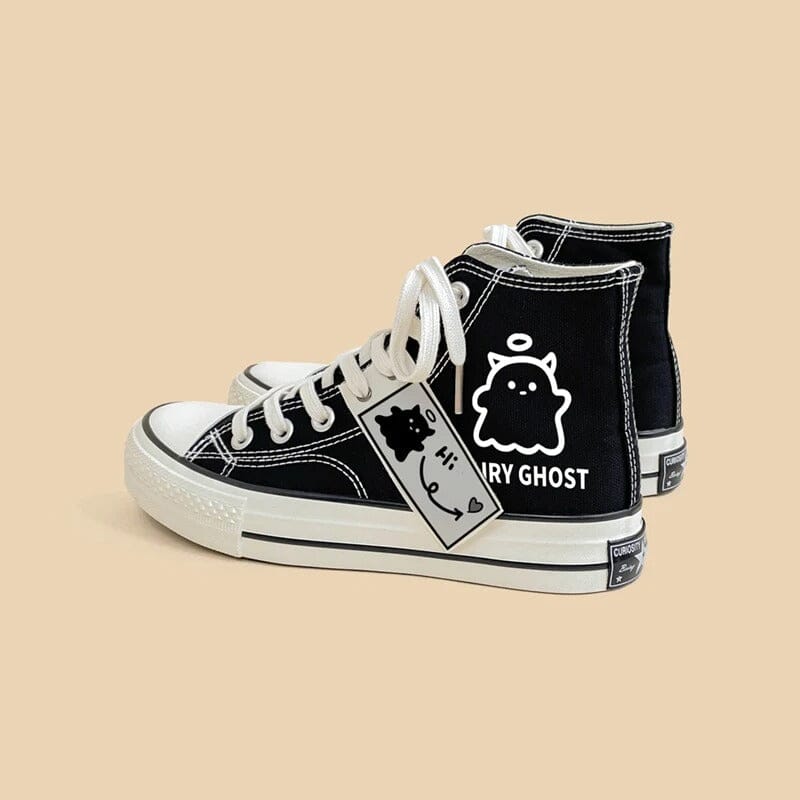 Fairy Ghost High Top Canvas Shoes - Unisex 0 Bobo&#39;s House 