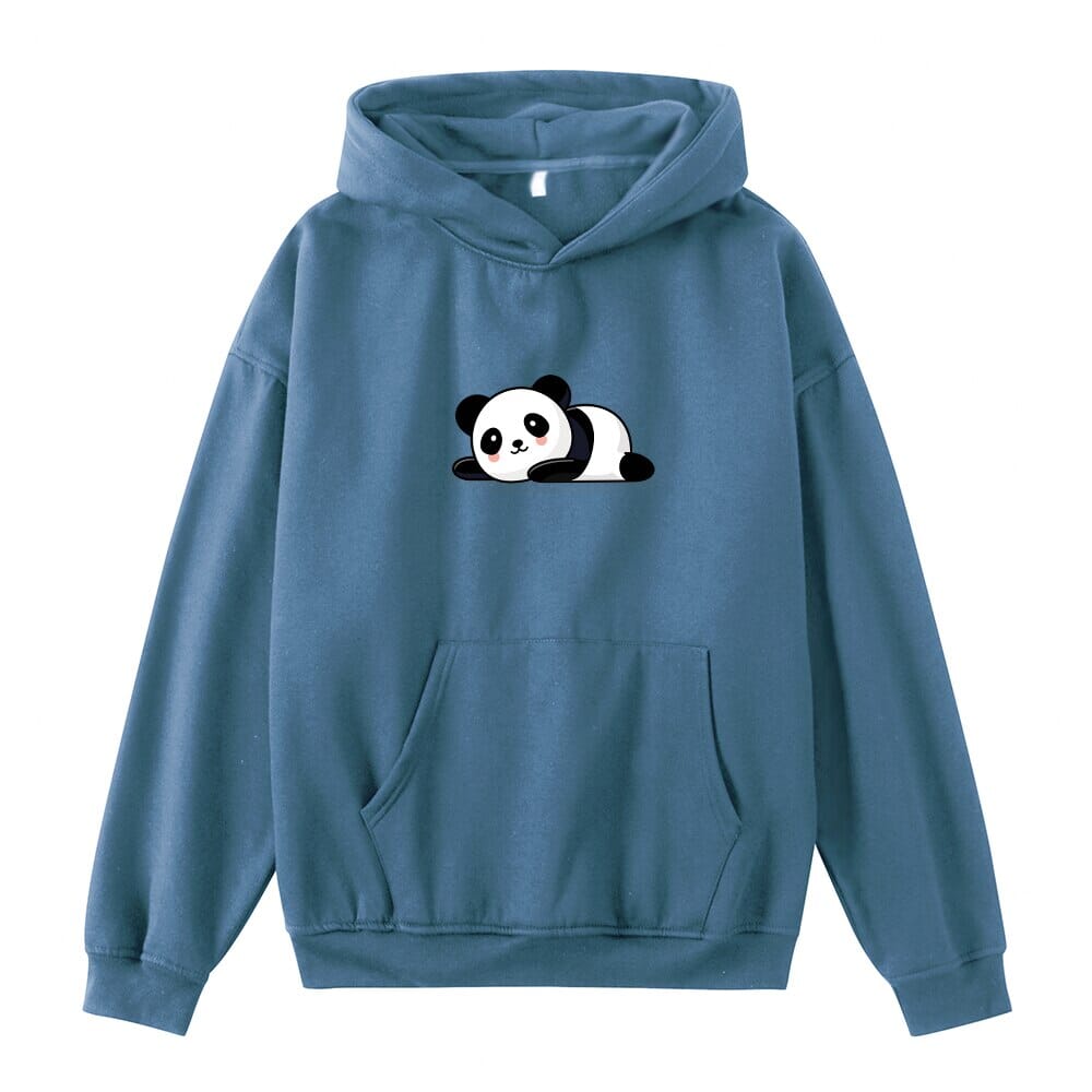 Bam Bam the Panda Oversized Soft Hoodies 0 Bobo&#39;s House Deep Blue S 