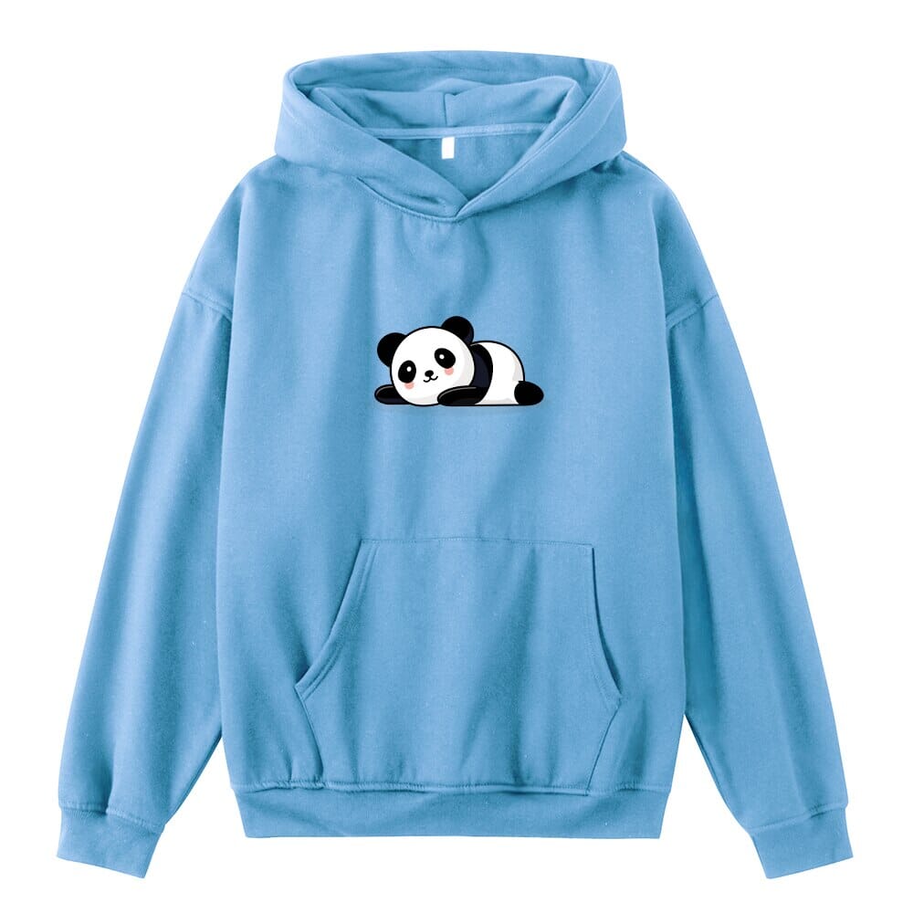 Bam Bam the Panda Oversized Soft Hoodies 0 Bobo&#39;s House Light Blue S 