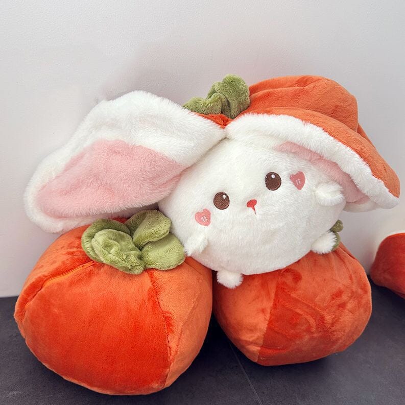 Cute Fruit Turned Strawberry Rabbit Doll Plush Toys Pillow Pillows Bobo&#39;s House Good Persimmon Into Rabbit 18cm 
