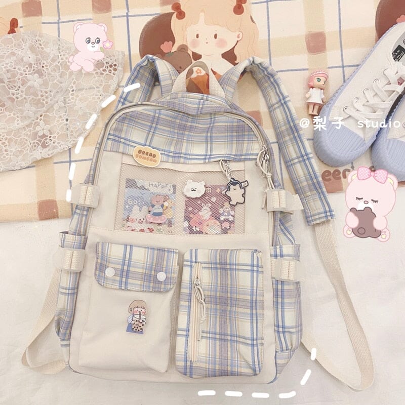 High School Students Junior High Primary And Secondary College Ins Style Backpacks backpack Bobo&#39;s House Purple 