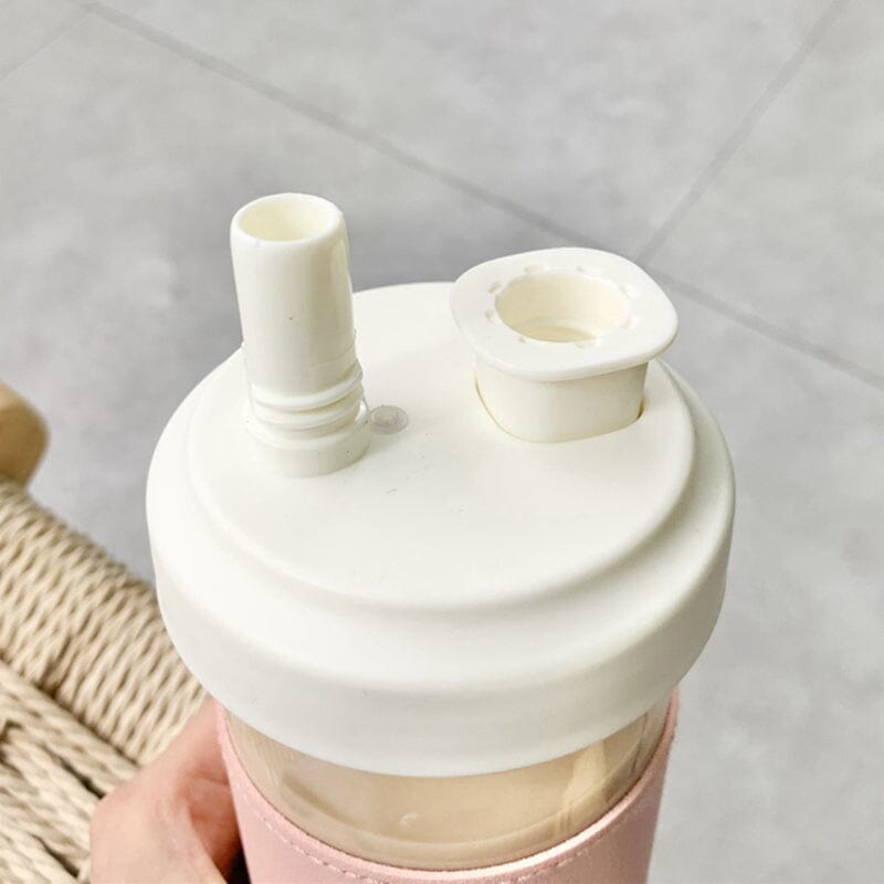 Milk Tea Cup With Straw For Women Simple And Portable Bottles Bobo&#39;s House 