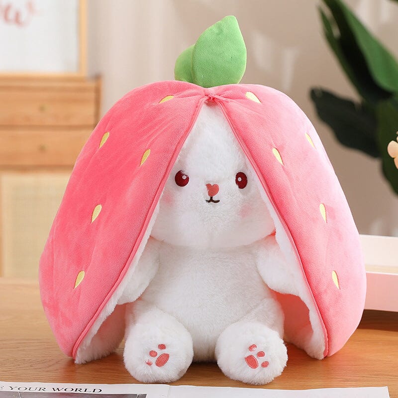 Peel-a-Bunny Fruit Plushies Pillows Bobo&#39;s House Carrot Ear Bunny 18 cm 