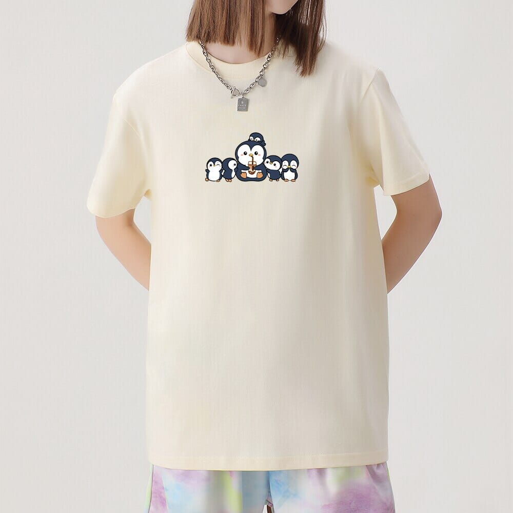 Penguin and Friends Loose Cotton T-Shirts 0 Bobo&#39;s House 