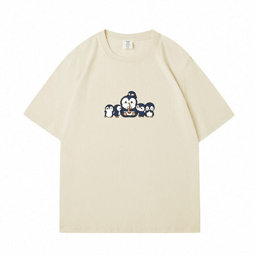 Penguin and Friends Loose Cotton T-Shirts 0 Bobo's House 