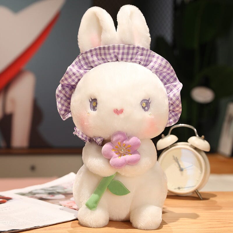 Ultra Soft Bunny Blossom Plushies Pillows Bobo&#39;s House Purple 30cm 