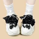 Black Bow Crystal Dark Kawaii Chunky Sneakers – Unisex