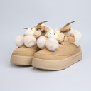Cozy Bunny Ultra Chunky Beige Mid Top Shoes - Women's