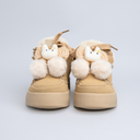 Cozy Bunny Ultra Chunky Beige Mid Top Shoes - Women's