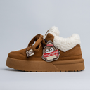 Cozy Penguin Ultra Chunky Brown Mid Top Shoes - Women's