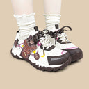 Dark Mocha Magic Deer Chunky Sneakers - Women's
