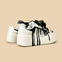 Dark Kawaii Ink Rose Handpainted Chunky Sneakers – Women's