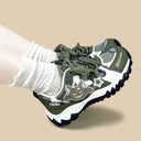 Dark Kawaii Demon Olive Chunky Sneakers - Women's