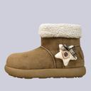 Cozy Bear Star Ultra Soft Brown Winter Boots - Women's