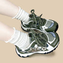 Dark Kawaii Demon Olive Chunky Sneakers - Women's