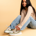 Kawaii Crown Frog Prince Casual Green Shoes - Women's