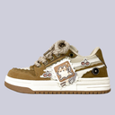 Cherry Cat Caramel Chunky Brown Sneakers - Unisex