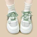 Matcha Dino Rawr Chunky Mesh Platform Sneakers – Women's