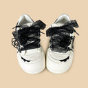 Dark Kawaii Ink Rose Handpainted Chunky Sneakers – Women's