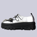 Moonlight Silver Bat Heart Kawaii Chunky Mary Janes – Women's