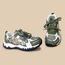 Dark Kawaii Demon Olive Chunky Sneakers - Women's