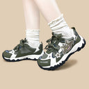 Dark Kawaii Demon Olive Chunky Sneakers - Women's