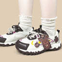 Dark Mocha Magic Deer Chunky Sneakers - Women's