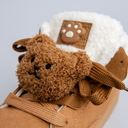 Cozy Fluffy Bear Ultra Chunky Brown Mid Top Shoes - Women's