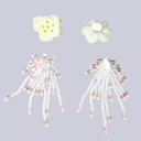 Pearl Fringe Blossom Kawaii Charm Set