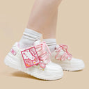 Amy and Michael 2025 Spring New Adorable Girls Students White Chunky Sneakers Cute Female Women Breathable Casual Shoes Low Top Bobo's House 