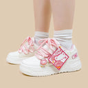 Amy and Michael 2025 Spring New Adorable Girls Students White Chunky Sneakers Cute Female Women Breathable Casual Shoes Low Top Bobo's House 