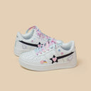 Amy and Michael Fashion Women White Sneakers Lovely Girls Students Leather Casual Sports Trainers Female Flat Skateboard Shoes Bobo's House 