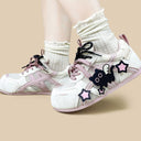 Angel Neko Star White Mesh Sneakers – Women’s Cat Bobo's House 