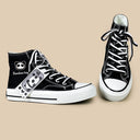 Bamboo Only Panda High Top Canvas Shoes - Unisex Bear Bobo's House 