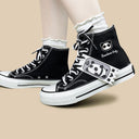 Bamboo Only Panda High Top Canvas Shoes - Unisex Bear Bobo's House 