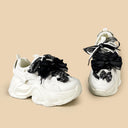 Black Bow Crystal Dark Kawaii Chunky Sneakers – Unisex Floral Bobo's House 
