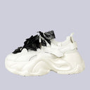 Black Bow Crystal Dark Kawaii Chunky Sneakers – Unisex Floral Bobo's House 
