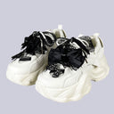 Black Bow Crystal Dark Kawaii Chunky Sneakers – Unisex Floral Bobo's House M 3 | W 5 | EU 35 