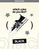 Black Kiko Polka Dot Kawaii Platform Canvas Sneakers – Women's Cat Bobo's House 