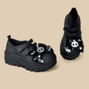 Black Skull Bow Dark Kawaii Chunky Mary Jane – Women's Ghost Bobo's House 