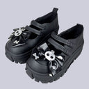 Black Skull Bow Dark Kawaii Chunky Mary Jane – Women's Ghost Bobo's House US 5 | EU 35 