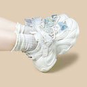 Blue Butterfly Garden Kawaii Chunky Sneakers - Unisex Butterfly Bobo's House 