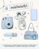 Blue Butterfly Garden Kawaii Chunky Sneakers - Unisex Butterfly Bobo's House 