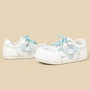 Blue Pixel Cat Charm White Mesh Sneakers – Women’s Cat Bobo's House 