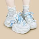 Blue Pixel Cat Cloud Chunky Sneakers - Unisex Cat Bobo's House 