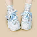 Blue Pixel Cat Cloud Chunky Sneakers - Unisex Cat Bobo's House 