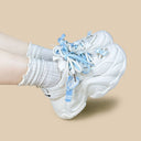 Blue Pixel Cat Cloud Chunky Sneakers - Unisex Cat Bobo's House 