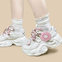 Blush Bunny Charm Chunky Sneakers - Women's Bunny Bobo's House 