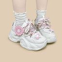 Blush Bunny Charm Chunky Sneakers - Women's Bunny Bobo's House 