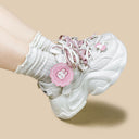 Blush Bunny Charm Chunky Sneakers - Women's Bunny Bobo's House 